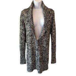 Academia Cottagecore Shabby Chic J.Crew Black & Gray Knit Preppy Cardigan